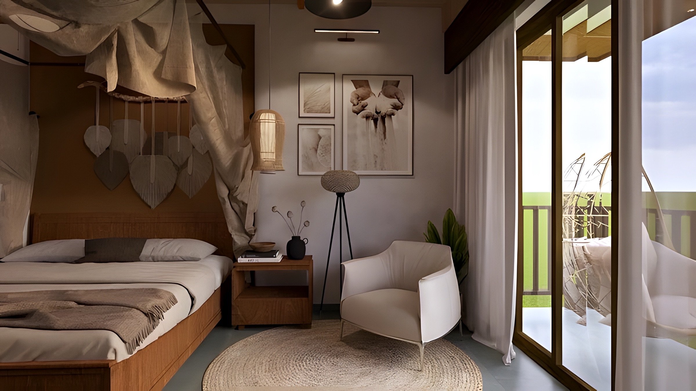 Earthy Retreat Suite, hotel suite interior design in Indore by Space-in, photo 2