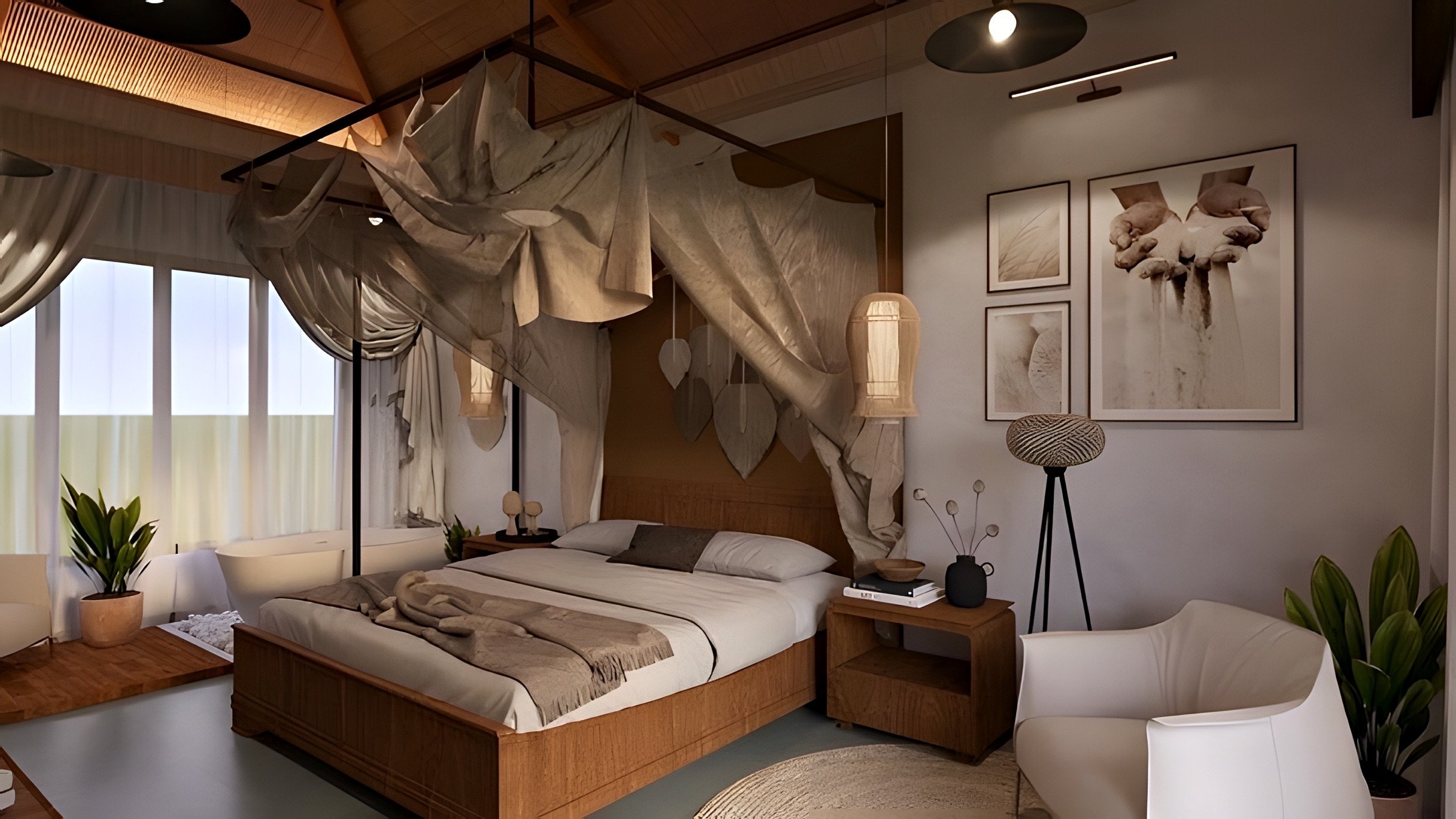 Earthy Retreat Suite, hotel suite interior design in Indore by Space-in, photo 3